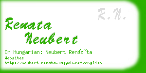 renata neubert business card